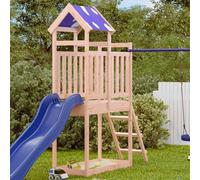 Mangloder Torre da gioco marrone, 52,5 x 110,5 x 215 cm, in legno massiccio Douglas, per bambini, in giardino, casetta da gioco all'aperto, torre da arrampicata, scivolo, avventura fantasiosa