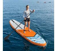 Mangloder Triton Stand Up Paddle Board gonfiabile, 335 x 76 x 15 cm, blu, in PVC, per sport acquatici, all'aperto, stabile, portatile, per lago fiume, mare, yoga, fitness, principianti, famiglia