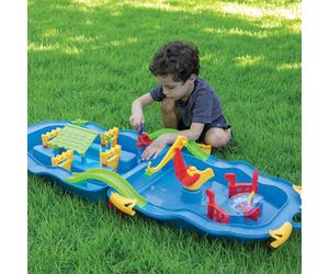 Mangloder - Valigetta per giochi d'acqua, 51 x 21,5 x 66,5 cm, in polipropilene, giocattolo da giardino, piscina per bambini, tavolo da sabbia, tavolo estivo