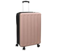 Mangloder - Valigia con serratura, 55 pezzi, in ABS, rigida, bagaglio da viaggio, per vacanze, lavoro, aereo, treno, auto, hotel, campeggio, organizer per vestiti, scarpe, oro rosa, 28 Zoll, Trolley