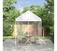 Mangloder Zanzariera per Gazebo 2x2m Bianco 220 Mesh Poliestere Rete Zanzariera con Cerniera e Traspirante Zanzariera per Terrazza Balcone Campeggio Esterno