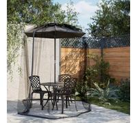 Mangloder - Zanzariera per ombrellone da 220 mesh nera, diametro 300 x 230 cm, in poliestere resistente, portatile, con cerniera e sacca d'acqua, per campeggio, giardino, balcone, terrazza, esterni