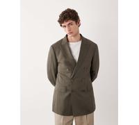 Mango - Amalfic - Blazer doppiopetto sartoriale in misto lino verde 54