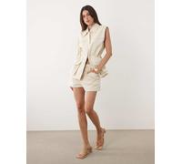 Mango - Aria - Pantaloncini multitasche in 100% cotone color crema in coordinato-Neutro 42