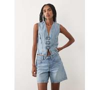 Mango - Bimba - Gilet in 100% cotone azzurro in coordinato-Blu L
