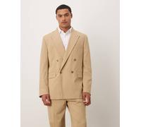 Mango - Blazer doppiopetto beige in coordinato-Neutro 50