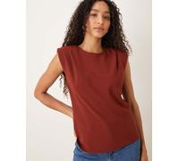 Mango - Blusa senza maniche color ruggine-Arancione S