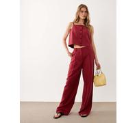 Mango - Bonnie - Pantaloni comodi rossi in coordinato-Rosso 46
