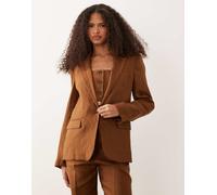Mango Boreli blazer coordinato sartoriale in lino 100% marrone 54