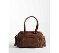 Mango borsa bowling in pelle sintetica marrone-Verde No Size