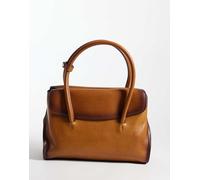 Mango borsa city in pelle 100% marrone No Size