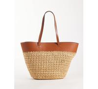 Mango - Borsa da spalla grande intrecciata beige-Neutro No Size