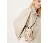Mango - Borsa da spalla in 100% pelle con stampa pezzata-Marrone No Size