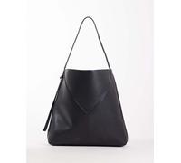 Mango - Borsa da spalla slim nera-Nero No Size
