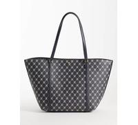 Mango - Borsa shopping blu navy con monogramma No Size