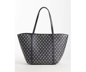 Mango - Borsa shopping blu navy con monogramma No Size