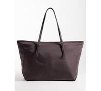 Mango - Borsa shopping color cioccolato-Marrone No Size