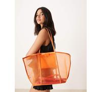 Mango - Borsa shopping in rete arancione No Size