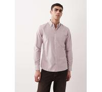 Mango - Camicia a maniche lunghe classica rossa a righe-Rosso XL