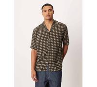 Mango - Camicia comoda con stampa fantasia-Nero XL