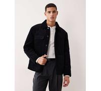Mango - Camicia giacca blu navy in cotone S