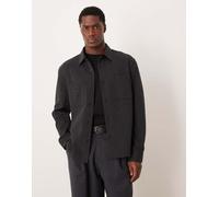 Mango - Camicia giacca in misto cotone antracite-Grigio L