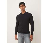 Mango - Cardigan blu navy a coste XL