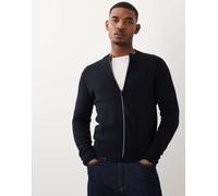 Mango - Cardigan blu navy con zip e scollo rotondo XL