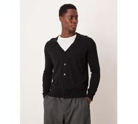 Mango - Cardigan in maglia leggera nero 100% lana L