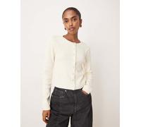 Mango - Cardigan in misto cotone color crema con dettaglio cucitura-Neutro M