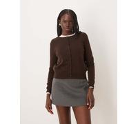 Mango - Cardigan leggero color cioccolato-Marrone M