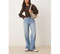 Mango - Cecilia - Jeans dritti a vita medio alta azzurri-Blu 48