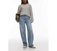 Mango - Charlot - Jeans bombati azzurri in cotone-Blu 42