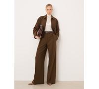 Mango - Cintu - Pantaloni sartoriali ampi kaki in coordinato-Verde 44