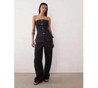 Mango - Clemence - Jeans cilindrici in 100% cotone indaco in coordinato-Blu 48