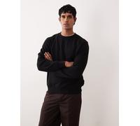 Mango - Felpa girocollo nera in misto cotone-Nero 2XL
