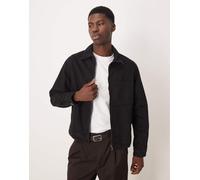 Mango - Giacca di jeans nero slavato con zip M