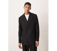 Mango - Giacca oversize doppiopetto nera-Nero 52
