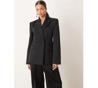 Mango - Gilda - Blazer sartoriale effetto raso nero in coordinato L