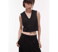 Mango - Gilet corto nero in coordinato XS
