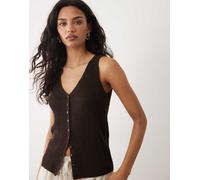 Mango - Gilet in maglia marrone S