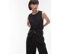 Mango - Gilet nero con scollo rotondo in coordinato XL