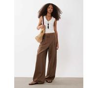 Mango - Girasol - Pantaloni dritti marroni in coordinato-Marrone L
