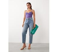Mango - In collaborazione con Hailey Bieber - Jeans bombati in 100% cotone blu medio 44