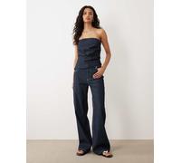 Mango - Isola - Jeans dritti blu scuro a righe in coordinato 46