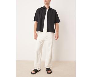 Mango - Jeans dritti tonalità naturale in cotone e lino-Neutro 44