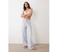 Mango - Jewelry - Pantaloni dritti blu a righe in coordinato S