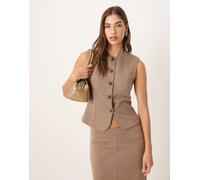 Mango - Luca - Gilet accollato marrone in coordinato S