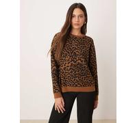 Mango - Maglia con stampa maculata-Marrone S