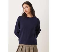 Mango - Maglione blu navy con collo alto XS